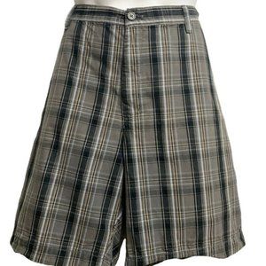 Chase Edward Golf Plaid 100% Cotton Flat Front Golf Shorts Men's Size 40…